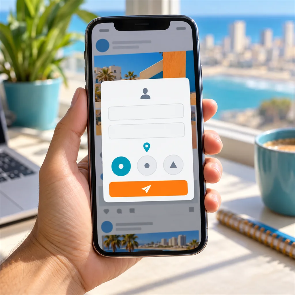 טופס לידים קצר בתוך מודעה ברשת חברתית עם שאלת סינון